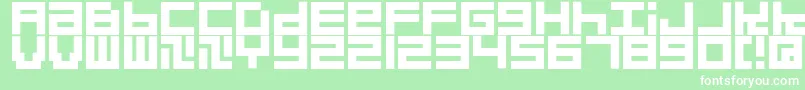 Quadrats Font – White Fonts on Green Background