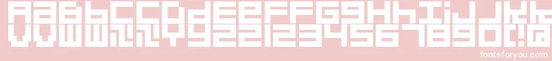 Quadrats Font – White Fonts on Pink Background