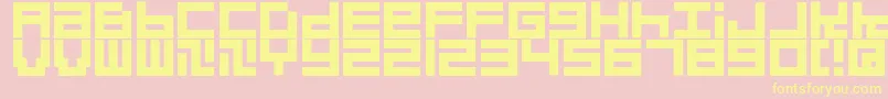 Quadrats Font – Yellow Fonts on Pink Background