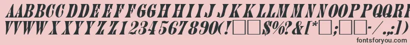 JuniperItalica Font – Black Fonts on Pink Background