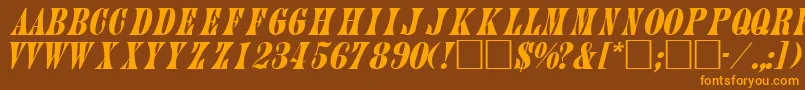 JuniperItalica Font – Orange Fonts on Brown Background