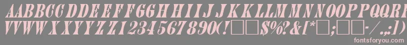 JuniperItalica Font – Pink Fonts on Gray Background