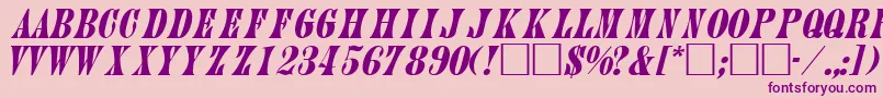 JuniperItalica Font – Purple Fonts on Pink Background