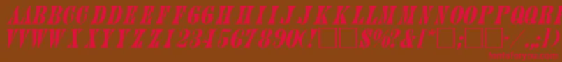 JuniperItalica Font – Red Fonts on Brown Background