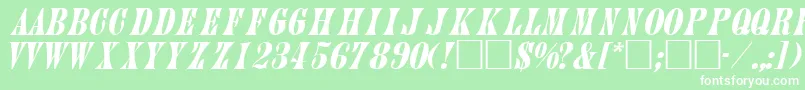 JuniperItalica Font – White Fonts on Green Background