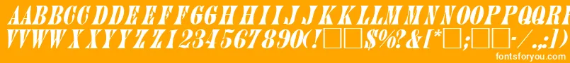 JuniperItalica Font – White Fonts on Orange Background
