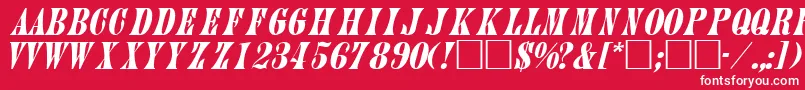 JuniperItalica Font – White Fonts on Red Background