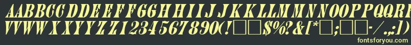 JuniperItalica Font – Yellow Fonts on Black Background