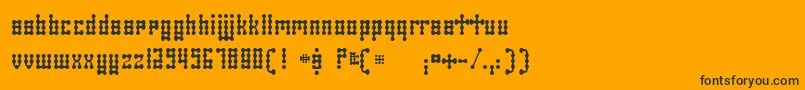 SkeletorStance Font – Black Fonts on Orange Background