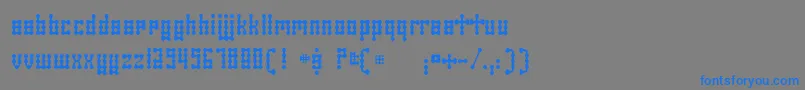 SkeletorStance Font – Blue Fonts on Gray Background