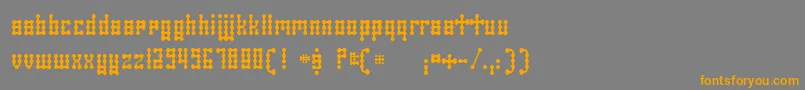SkeletorStance Font – Orange Fonts on Gray Background