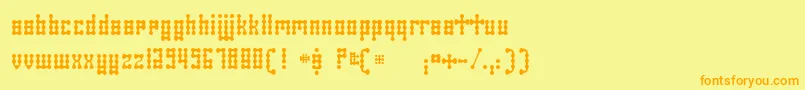 Шрифт SkeletorStance – оранжевые шрифты на жёлтом фоне