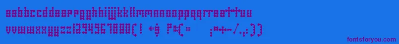 SkeletorStance Font – Purple Fonts on Blue Background