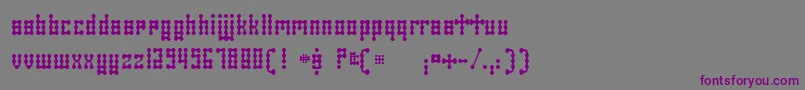 SkeletorStance Font – Purple Fonts on Gray Background