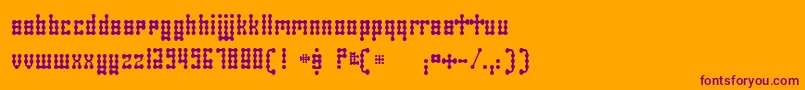 SkeletorStance Font – Purple Fonts on Orange Background
