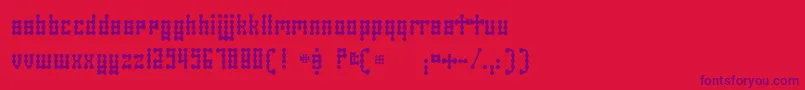 SkeletorStance Font – Purple Fonts on Red Background