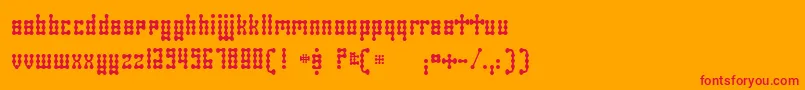 SkeletorStance Font – Red Fonts on Orange Background