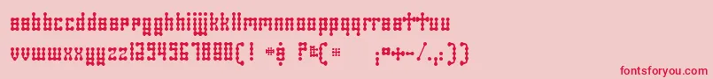 SkeletorStance Font – Red Fonts on Pink Background