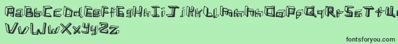 SleepingInLecture Font – Black Fonts on Green Background