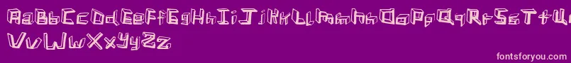 SleepingInLecture Font – Pink Fonts on Purple Background