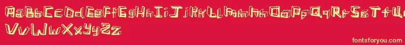 SleepingInLecture Font – Yellow Fonts on Red Background