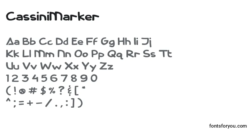 Schriftart CassiniMarker – Alphabet, Zahlen, spezielle Symbole