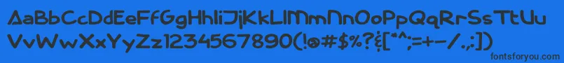 CassiniMarker Font – Black Fonts on Blue Background