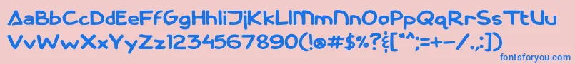 CassiniMarker Font – Blue Fonts on Pink Background