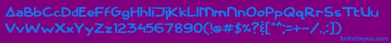 CassiniMarker Font – Blue Fonts on Purple Background