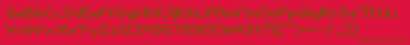 CassiniMarker Font – Brown Fonts on Red Background