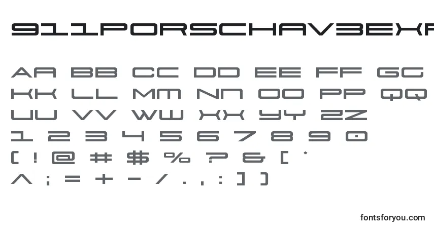 Fuente 911porschav3expand - alfabeto, números, caracteres especiales