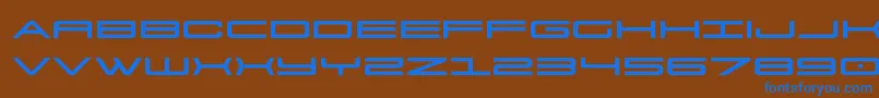 911porschav3expand Font – Blue Fonts on Brown Background