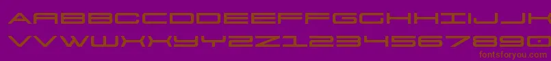 Шрифт 911porschav3expand – коричневые шрифты на фиолетовом фоне