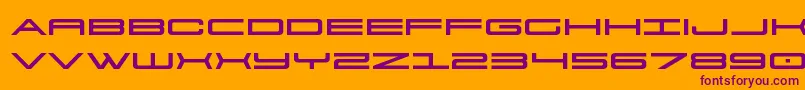 911porschav3expand Font – Purple Fonts on Orange Background