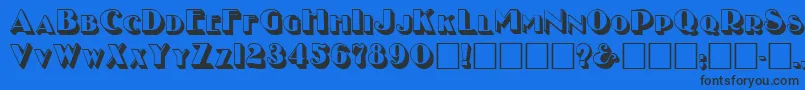 NewYearMedium Font – Black Fonts on Blue Background