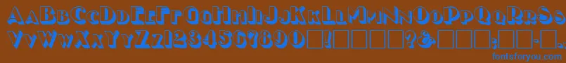 NewYearMedium Font – Blue Fonts on Brown Background