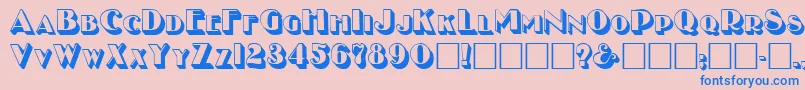 NewYearMedium Font – Blue Fonts on Pink Background