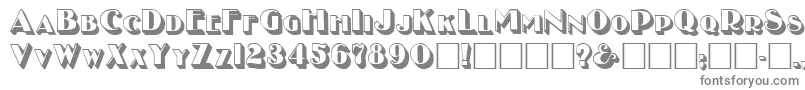 フォントNewYearMedium – 白い背景に灰色の文字