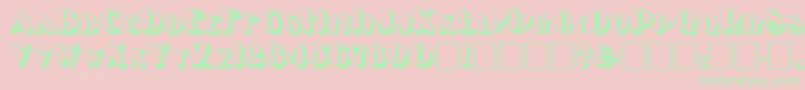 NewYearMedium Font – Green Fonts on Pink Background