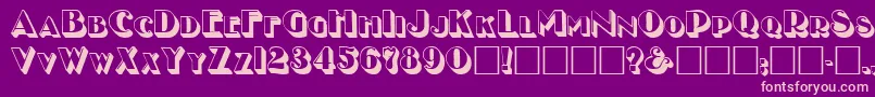 NewYearMedium Font – Pink Fonts on Purple Background