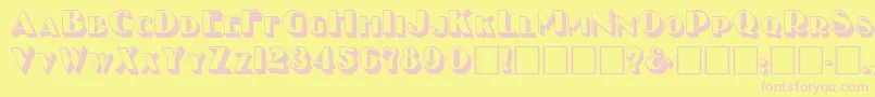 fuente NewYearMedium – Fuentes Rosadas Sobre Fondo Amarillo