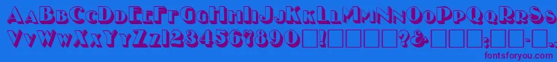 NewYearMedium Font – Purple Fonts on Blue Background