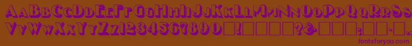 NewYearMedium Font – Purple Fonts on Brown Background