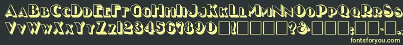 NewYearMedium Font – Yellow Fonts on Black Background