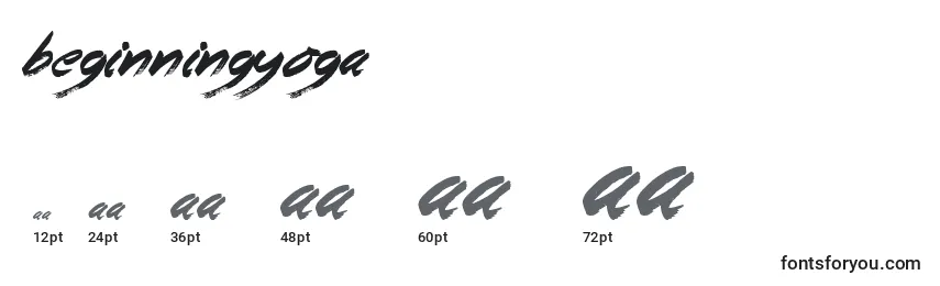 BeginningYoga Font Sizes