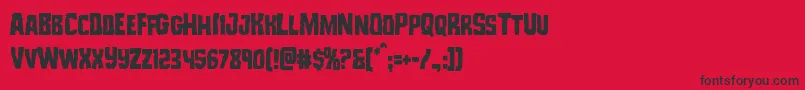 フォントMonsterhuntercond – 赤い背景に黒い文字