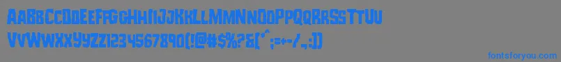 フォントMonsterhuntercond – 灰色の背景に青い文字