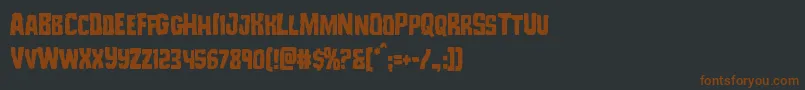 Monsterhuntercond Font – Brown Fonts on Black Background