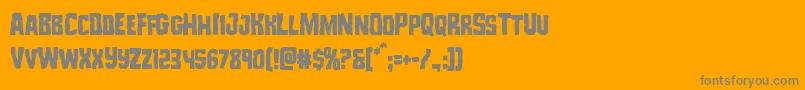 フォントMonsterhuntercond – オレンジの背景に灰色の文字