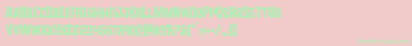 Monsterhuntercond Font – Green Fonts on Pink Background